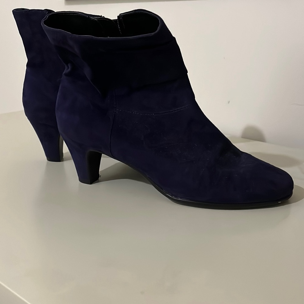 Aerosoles Purple Suede Ankle Boots